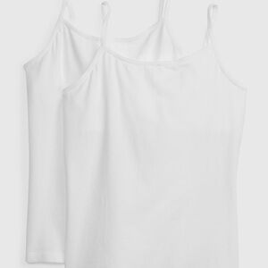 🆕 GAP girls White Organic Cotton Camisole tank Top undershirt shelf bra